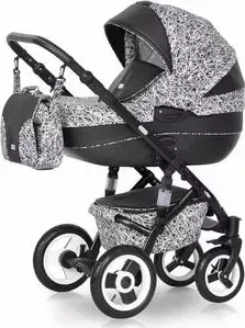 Коляска 3 в 1 Vikalex 3 в 1 Porta Vita black and white