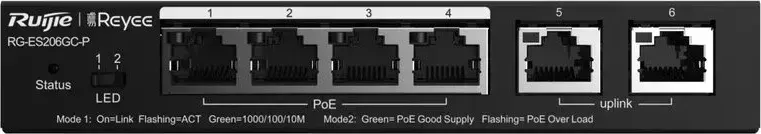 Коммутатор Ruijie Reyee RG-ES206GC-P