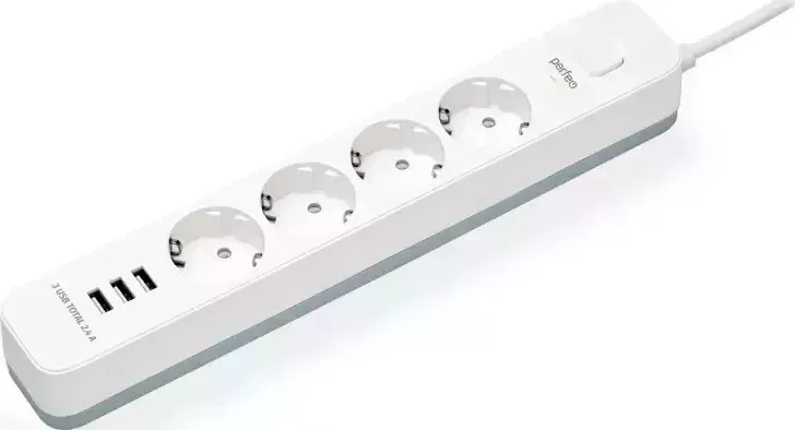 Сетевой фильтр PERFEO PF-C3955 (4роз 2м) белый