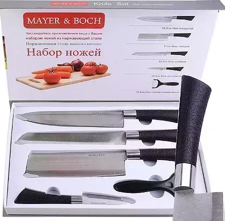 Набор кухонных ножей Mayer & Boch 30739 черный