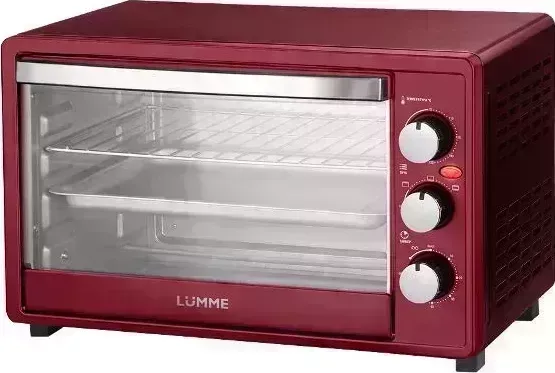 Мини-печь LUMME LU-1706 красный рубин (33 литра, ГРИЛЬ)