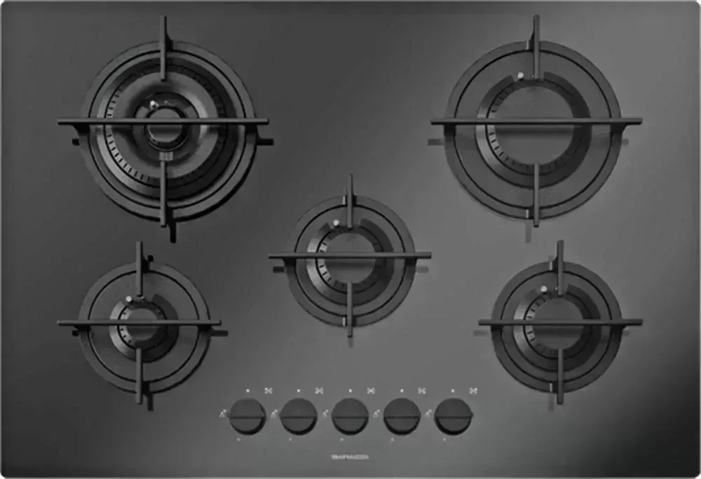 Газовая варочная панель Barazza 1PMD70N 4mm black glass ceramic