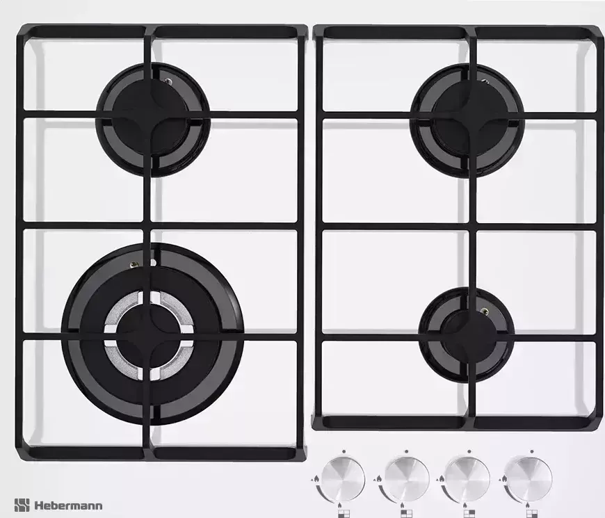 Газовая варочная панель Hebermann HBGG 604.1 W