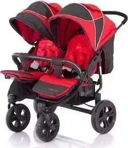 Коляска прогулочная BABY CARE для двойни Cruze Duo (красный)