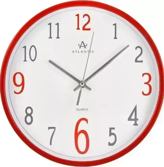 Часы настенные Atlantis 61230A красный