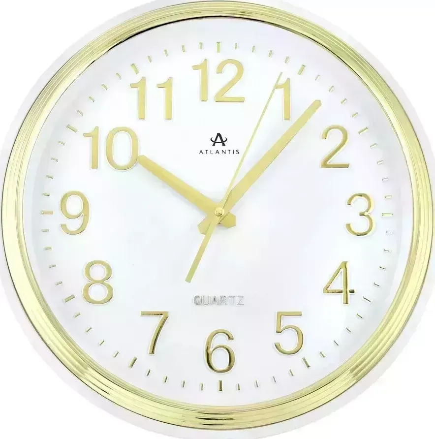 Часы настенные Atlantis TLD-35149 white/yellow gold