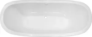 Ванна из литого мрамора Эстет Скарлетт 180x77 см, овальная, с чугунными ножками, белые (ФР-00001245, ФР-00001314)