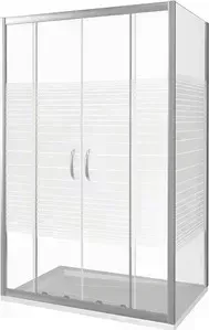 Душевой уголок Good Door Infinity WTW-TD+SP-170-80-S-CH профиль хром, стекло прозрачное с рисунком (ИН00045, ИН00043)