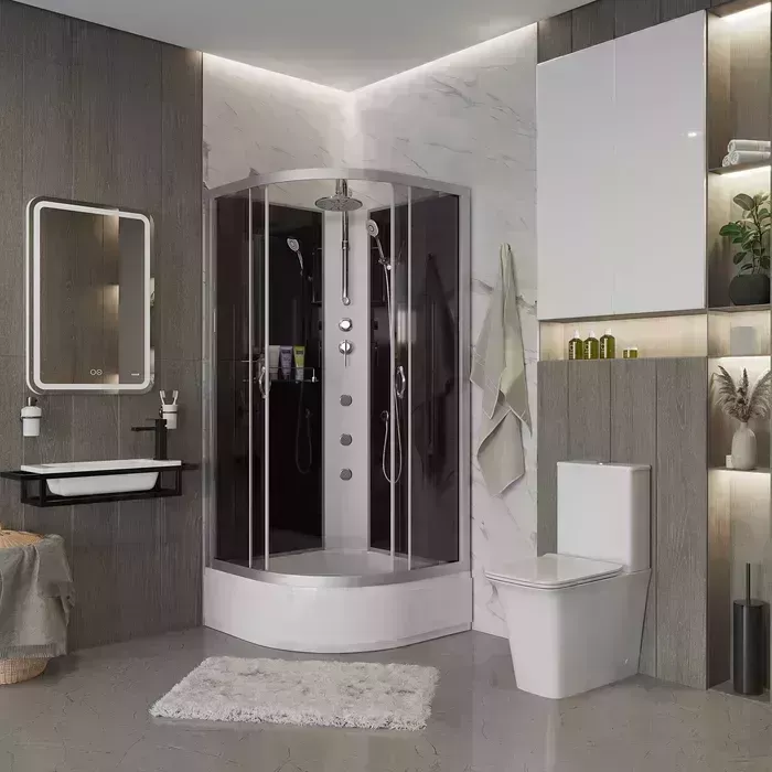 Душевая кабина Niagara NG-3503-14BKTG 80х80х210-240