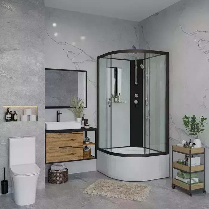 Душевая кабина Niagara NG-6708-14BKT 90х90х210-240