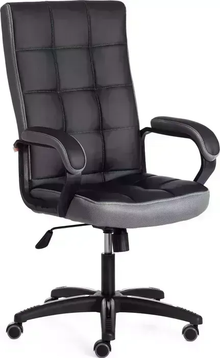 Кресло офисное TetChair TRENDY (22) кож/зам/ткань, черный/серый, 36-6/12