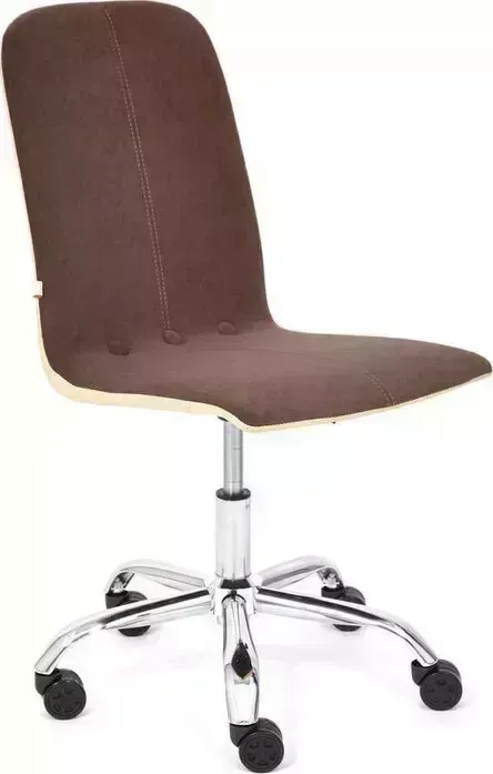 Кресло офисное TetChair RIO флок/кож/зам , коричневый/бежевый, 6/36-34