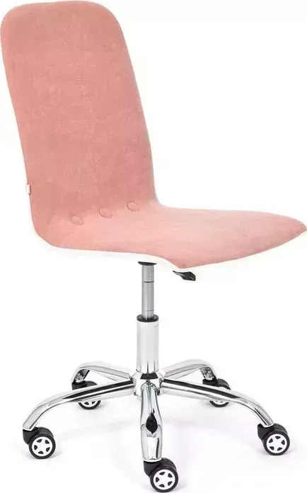 Кресло офисное TetChair RIO флок/кож/зам , розовый/белый, 137/36-01