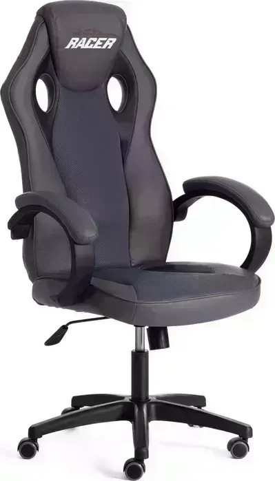 Кресло офисное TetChair RACER GT new кож/зам/ткань, металлик/серый, 36/12