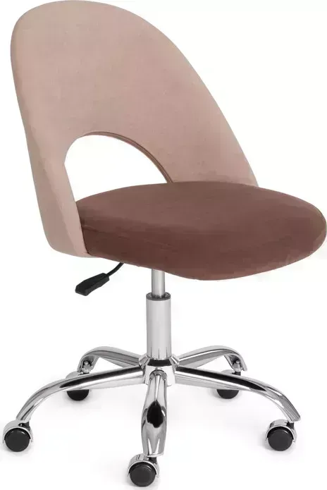 Кресло офисное TetChair LATINA флок , бежевый/коричневый, 7/6
