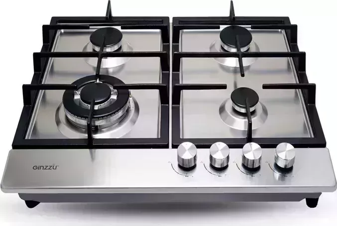 Панель варочная газовая Ginzzu HCG-417 Варочная , сталь 4 конф
