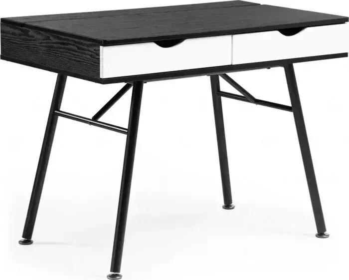Стол компьютерный Woodville Soho black grained/white