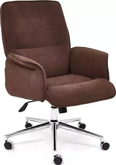Кресло офисное TetChair YORK флок , коричневый, 6