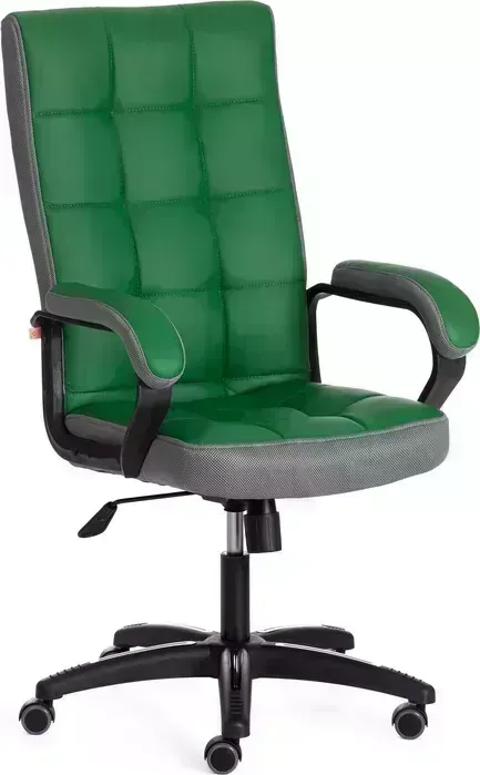 Кресло офисное TetChair TRENDY (22) кож/зам/ткань, зеленый/серый, 36-001/12
