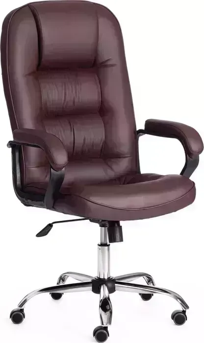 Кресло офисное TetChair СН9944 (22) хром кож/зам, коричневый, 36-36