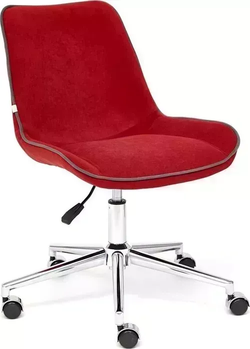 Кресло офисное TetChair STYLE флок , бордовый, 10