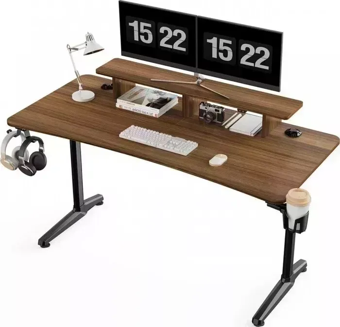 Стол компьютерный Eureka (для геймеров) GIP 60, Walnut ERK-I60P-WN