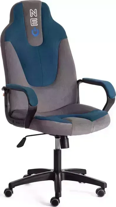 Кресло офисное TetChair NEO 2 (22) флок , серый/синий, 29/32