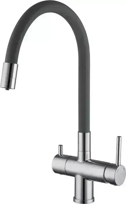 Смеситель для кухни Gappo G4398-30 с подключением фильтра, хром серый (6959477656118)