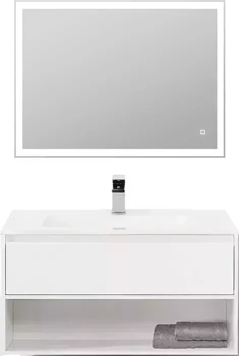 Мебель для ванной BELBANGO Kraft 90 один ящик, Bianco Opaco