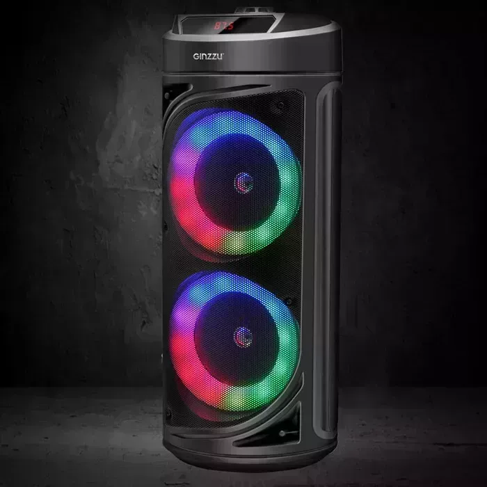 Портативная колонка Ginzzu GM-229, TWS/BT/USB/TF/FM/ ДУ