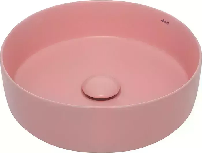Раковина AQUAme накладная 36x36 розовая матовая (AQM5012MP)