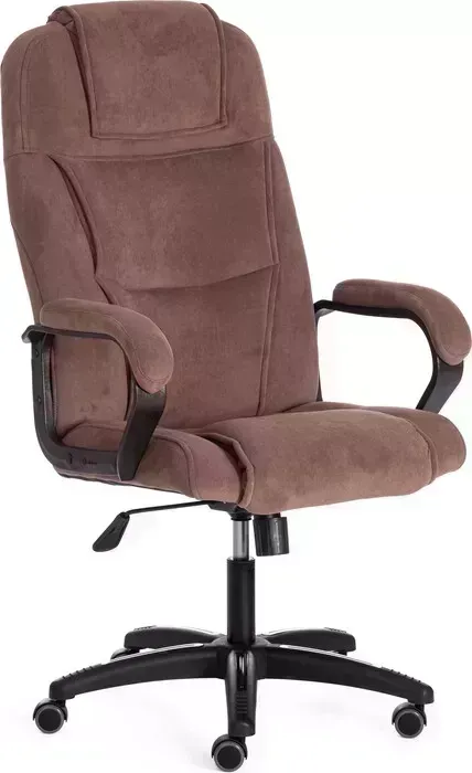 Кресло офисное TetChair BERGAMO (22) флок , коричневый, 6