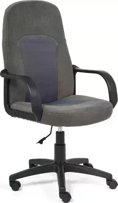 Кресло офисное TetChair PARMA флок/ткань, серый, 29/TW-12