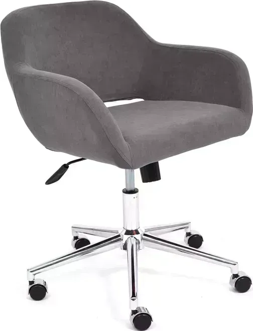 Кресло офисное TetChair MODENA хром флок , серый, 29