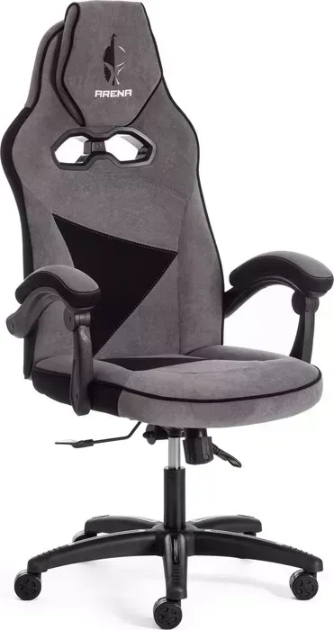 Кресло офисное TetChair ARENA флок , серый/черный, 29/35