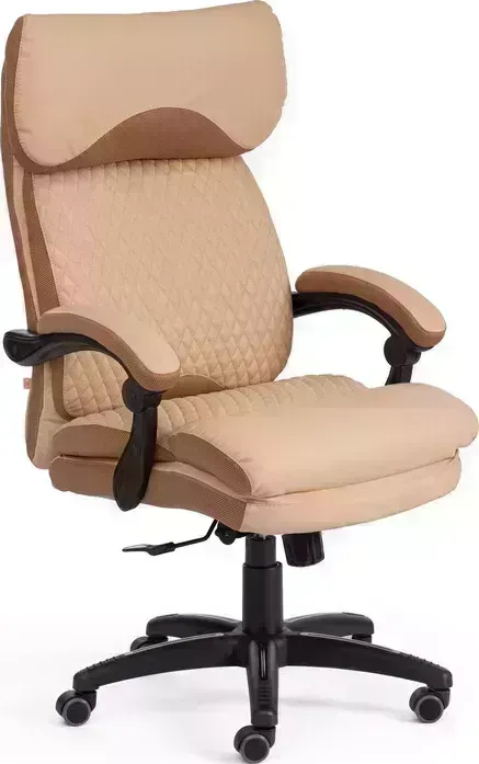 Кресло офисное TetChair CHIEF кож/зам/ткань, бежевый/бронза, 36-34/21