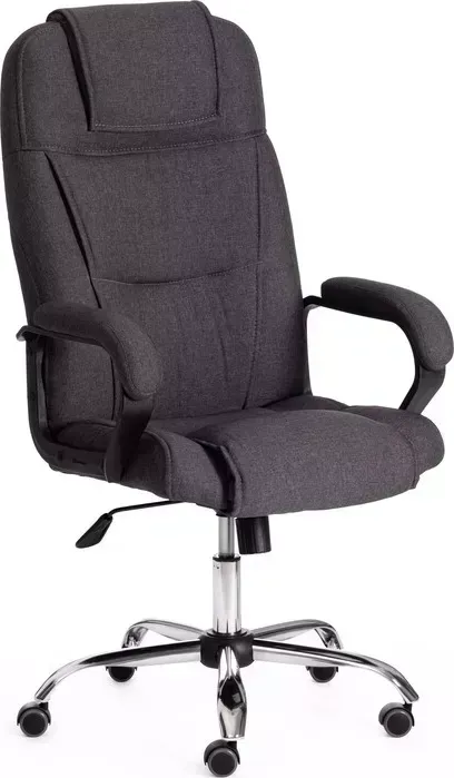 Кресло офисное TetChair BERGAMO хром (22) ткань, темно-серый, F68