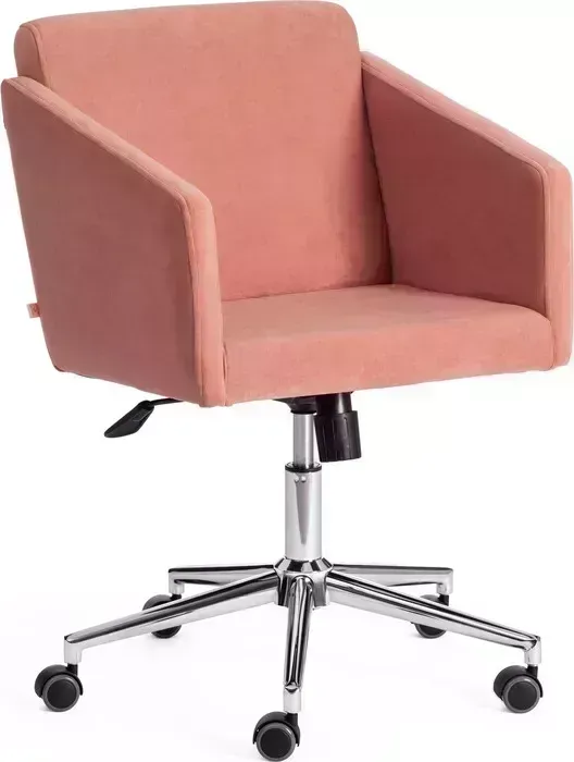 Кресло офисное TetChair MILAN хром флок , розовый, 137