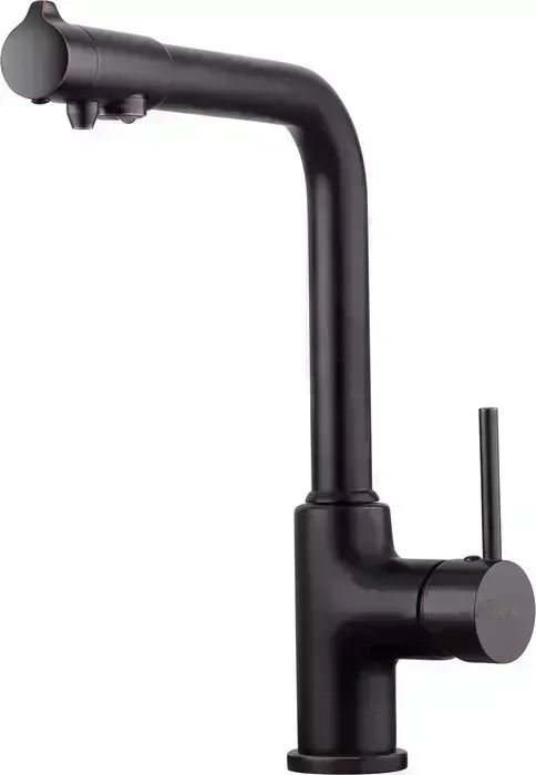 Смеситель для кухни Gappo G4390-10 с подключением фильтра, черный (6959477691119)