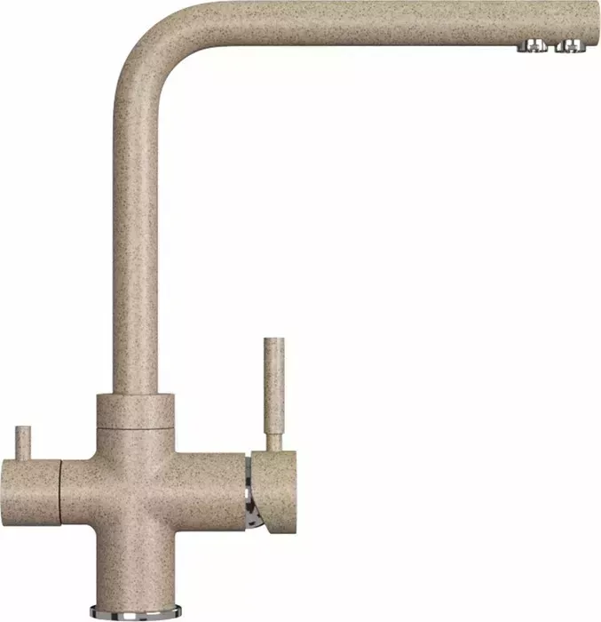 Смеситель для кухни GREENSTONE GS-005-302 с подключением к фильтру, песочный