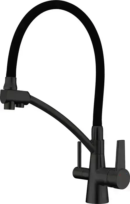 Смеситель для кухни Gappo G4398-16 с подключением фильтра, черный (6959477656101)