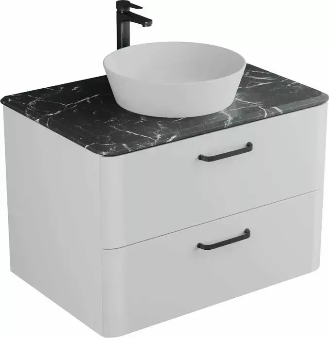 Тумба под раковину Veneciana Tibr 80х48 со столешницей, белая (58027)