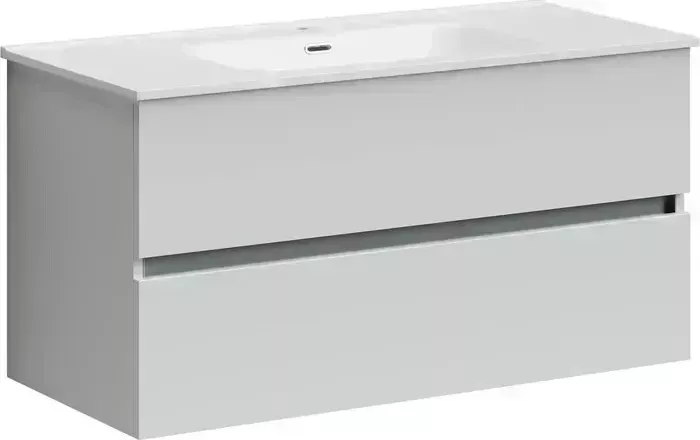 Тумба под раковину Sancos Urban 100 два ящика, белый глянец (UR100W)