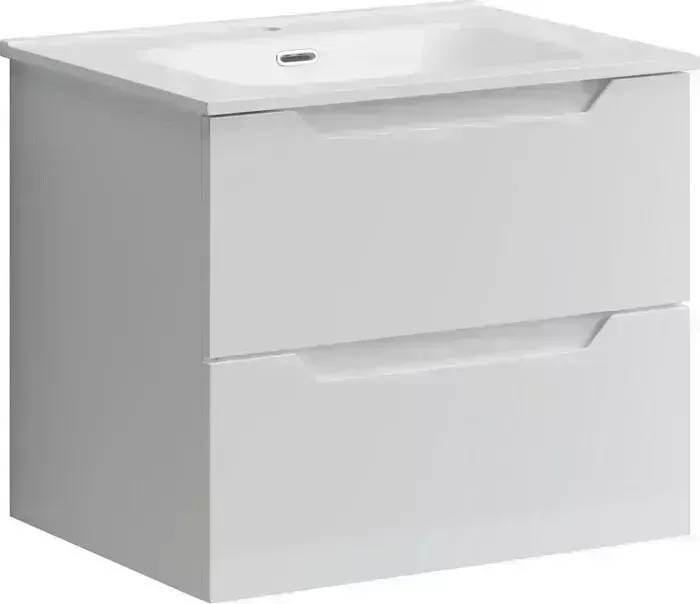 Тумба под раковину Sancos Norma 2.0 60 два ящика, белый глянец (NR2.060W)