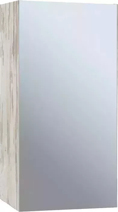 Шкаф верхний Runo подвесной Кредо 40 зеркальный, скандинавский дуб (00-00001178)