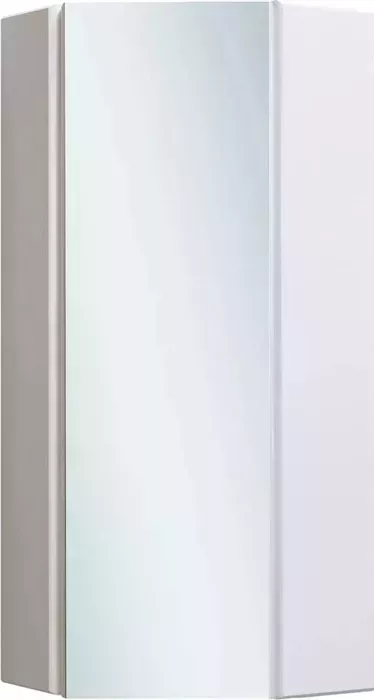 Шкаф угловой Runo подвесной Кредо 30 , зеркальный, белый (00000001108)