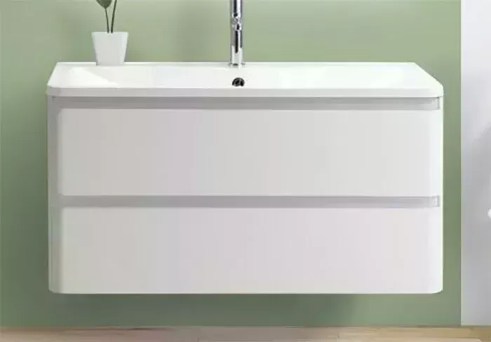Тумба с раковиной BELBANGO с Albano 120 подвесная, Bianco Lucido (Albano-1200-2C-SO-BL, BB1200/455-LV-MR-ALR)
