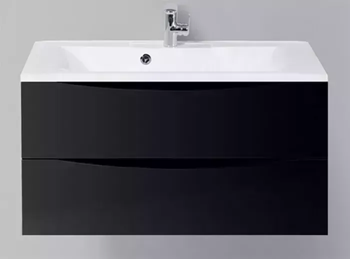 Тумба с раковиной BELBANGO с Marino-Cer 90 Nero Lucido (MARINO-CER-900-2C-SO-NL-P, BB-0323-90-LVB)