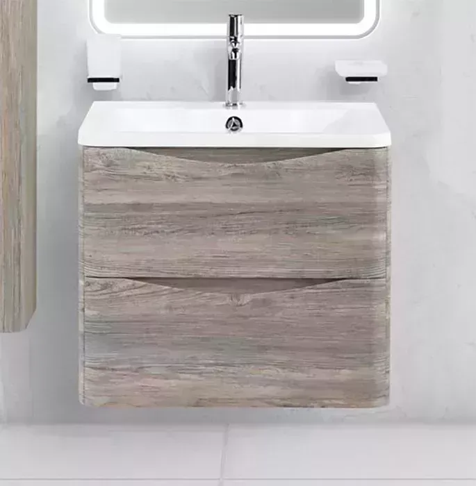 Тумба с раковиной BELBANGO с Acqua 60 Pino Scania (Acqua-600-2C-SO-PS, BB600/455-LV-MR-ALR)