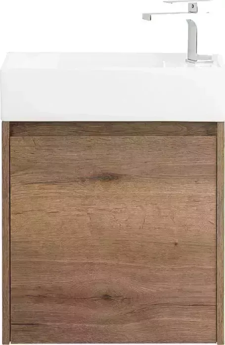 Тумба с раковиной BELBANGO с Kraft Mini 50 левая, Rovere Tabacco (KRAFT MINI-500/260-1A-SO-RT-L, 7045-KL)